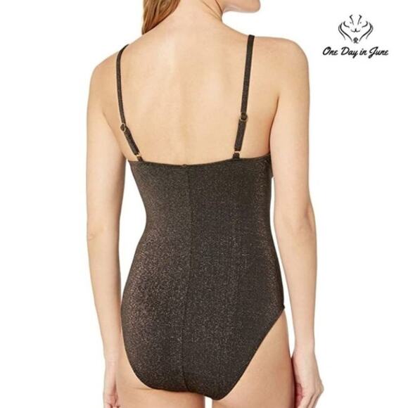 Kenneth Cole Push Up Mio One Piece Swimsuit - Picture 2 of 11